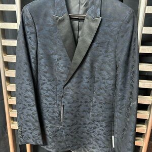 jf j.ferrar Navy Patterned Blazer